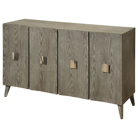 Curved 4 Door Credenza